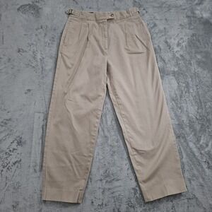 Vtg F. by Faconnable 100% Cotton Slacks Pants Women's 12 Pleated Waist Cinchers